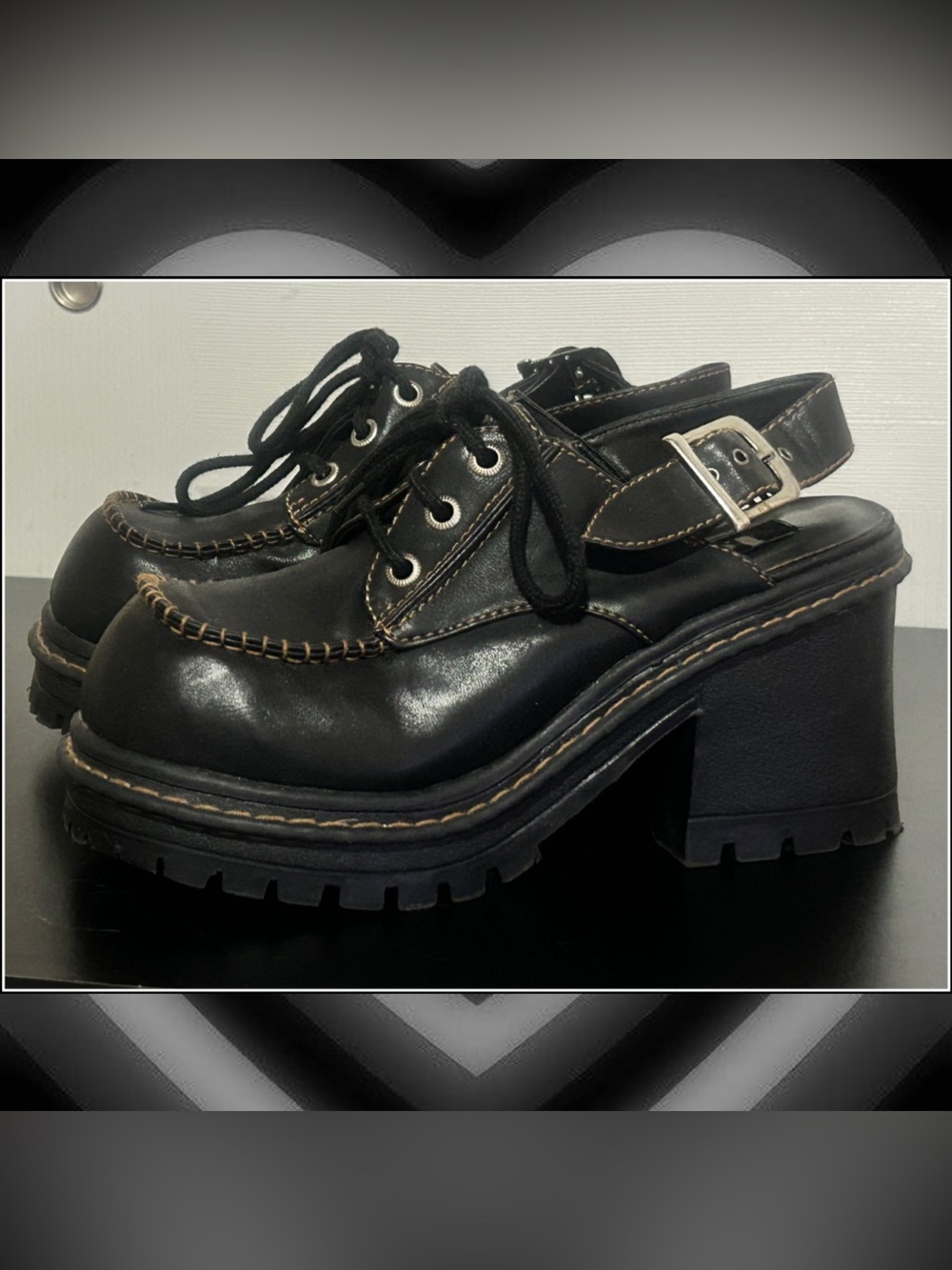 Vintage 90s y2k Chunky Platform Oxfords